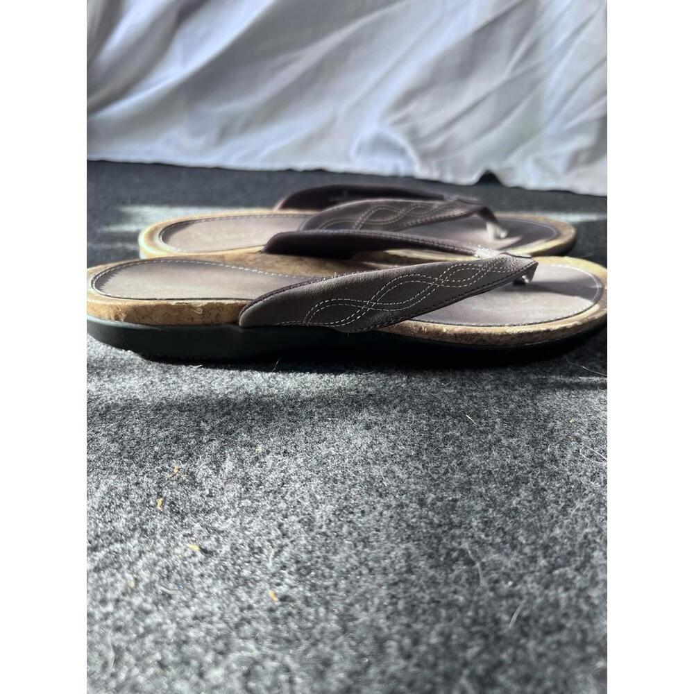 Speedo Brown Thong Flip Flops Women's Size 9 Casual Flat Cork Insole